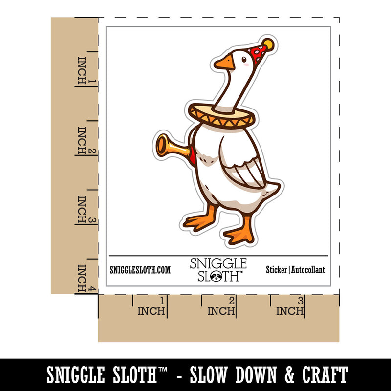Water Bottle Sticker Set Silly Goose Clown with Horn Honk Cute Waterproof Vinyl Stickers Pack Decal, Skateboard, Laptop, Car, Window, Bumper - 5 Pack