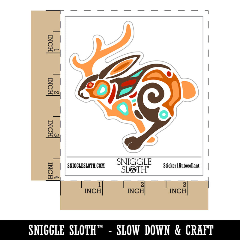 Water Bottle Sticker Set Southwestern Jackalope Tribal Native American Cute Waterproof Vinyl Stickers Pack Decal, Skateboard, Laptop, Car, Window, Bumper - 5 Pack