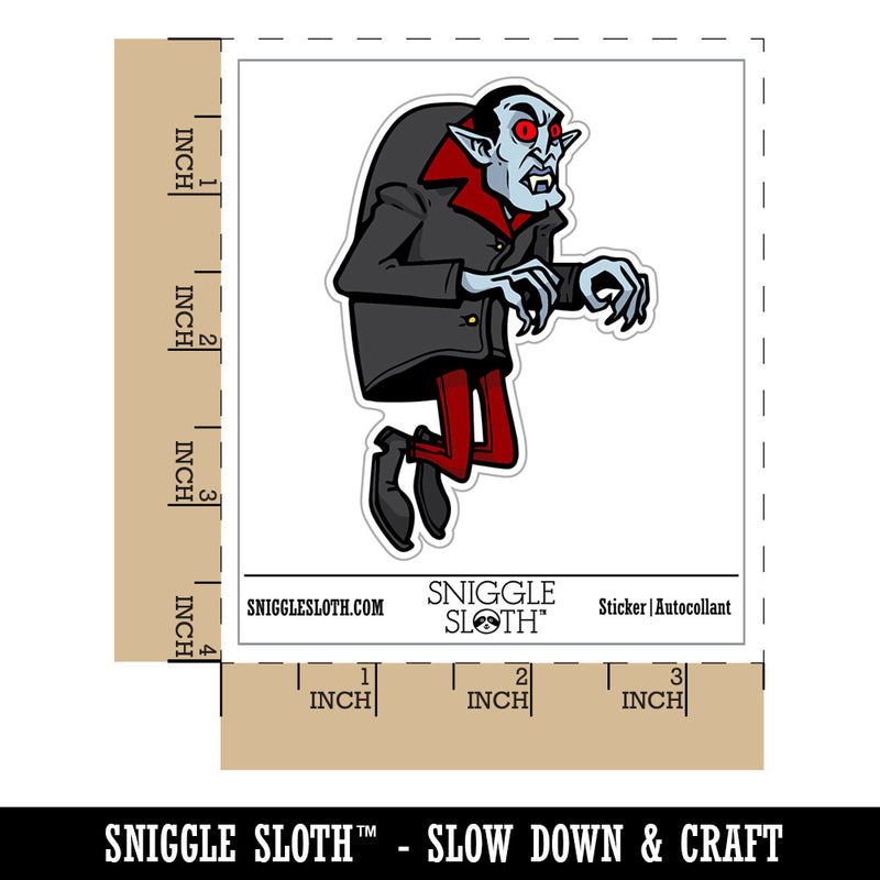 Water Bottle Sticker Set Spooky Floating Vampire Cartoon Man Cute Waterproof Vinyl Stickers Pack Decal, Skateboard, Laptop, Car, Window, Bumper - 5 Pack