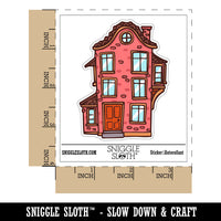 Water Bottle Sticker Set Tall Skinny Brick House Home Cute Waterproof Vinyl Stickers Pack Decal, Skateboard, Laptop, Car, Window, Bumper - 5 Pack
