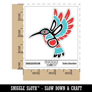 Water Bottle Sticker Set Native American Tribal Hummingbird Totem Cute Waterproof Vinyl Stickers Pack Decal, Skateboard, Laptop, Car, Window, Bumper - 5 Pack