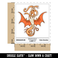 Water Bottle Sticker Set Winged Hydra Three Headed Snake Serpent Cute Waterproof Vinyl Stickers Pack Decal, Skateboard, Laptop, Car, Window, Bumper - 5 Pack