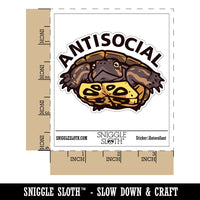Antisocial Baby Turtle Introvert Waterproof Vinyl Phone Tablet Laptop Water Bottle Car Window Bumper Decal Sticker Set - 5 Pack