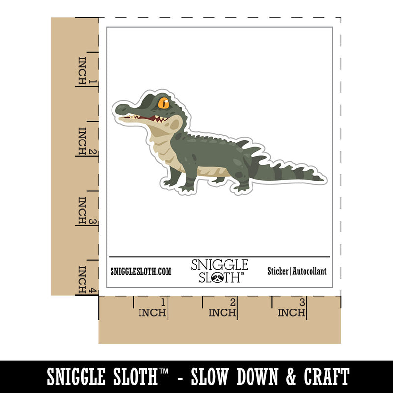 Baby Alligator Crocodile Caiman Reptile Waterproof Vinyl Phone Tablet Laptop Water Bottle Car Window Bumper Decal Sticker Set - 5 Pack