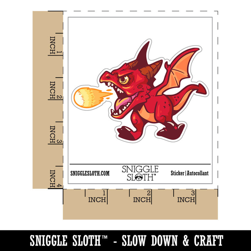 Baby Dragon Fireball Drake Whelp Fantasy Waterproof Vinyl Phone Tablet Laptop Water Bottle Car Window Bumper Decal Sticker Set - 5 Pack