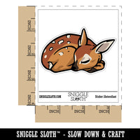 Baby Sleeping Deer Fawn Waterproof Vinyl Phone Tablet Laptop Water Bottle Car Window Bumper Decal Sticker Set - 5 Pack