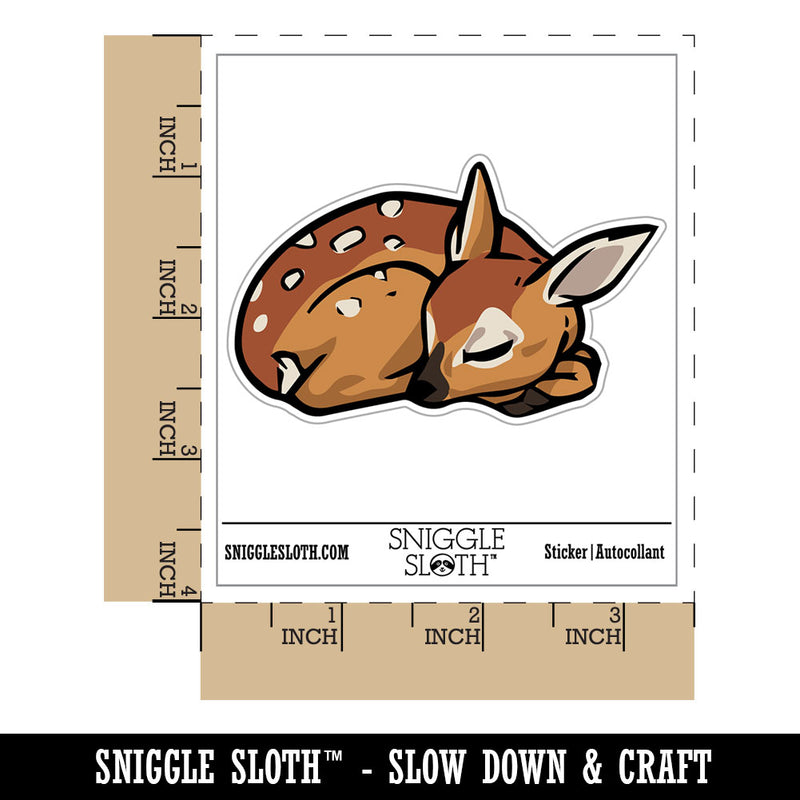 Baby Sleeping Deer Fawn Waterproof Vinyl Phone Tablet Laptop Water Bottle Car Window Bumper Decal Sticker Set - 5 Pack