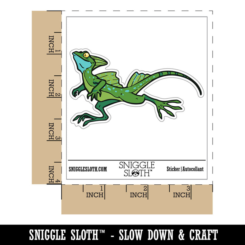 Basilisk Running Lizard with Fins Waterproof Vinyl Phone Tablet Laptop Water Bottle Car Window Bumper Decal Sticker Set - 5 Pack
