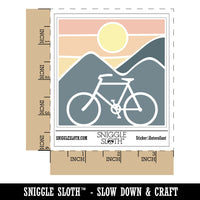 Bike Mountains Sunset Mountain Biking Cycle Waterproof Vinyl Phone Tablet Laptop Water Bottle Car Window Bumper Decal Sticker Set - 5 Pack
