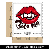 Bite Me Vampire Teeth Lips Fangs Waterproof Vinyl Phone Tablet Laptop Water Bottle Car Window Bumper Decal Sticker Set - 5 Pack