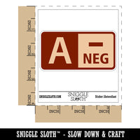 Blood Type A Negative Medical Emergency Waterproof Vinyl Phone Tablet Laptop Water Bottle Car Window Bumper Decal Sticker Set - 5 Pack