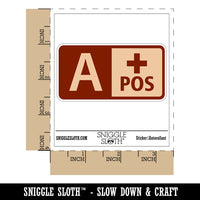 Blood Type A Positive Medical Emergency Waterproof Vinyl Phone Tablet Laptop Water Bottle Car Window Bumper Decal Sticker Set - 5 Pack