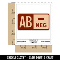 Blood Type AB Negative Medical Emergency Waterproof Vinyl Phone Tablet Laptop Water Bottle Car Window Bumper Decal Sticker Set - 5 Pack
