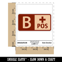 Blood Type B Positive Medical Emergency Waterproof Vinyl Phone Tablet Laptop Water Bottle Car Window Bumper Decal Sticker Set - 5 Pack