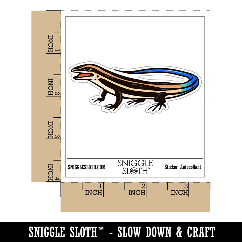 Blue Tailed Skink Lizard Five Lined Waterproof Vinyl Phone Tablet Laptop Water Bottle Car Window Bumper Decal Sticker Set - 5 Pack