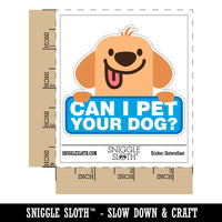 Can I Pet Your Dog Funny Labrador Retriever Waterproof Vinyl Phone Tablet Laptop Water Bottle Car Window Bumper Decal Sticker Set - 5 Pack
