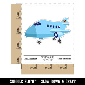 Cartoon Airplane Aircraft Jumbo Jet Waterproof Vinyl Phone Tablet Laptop Water Bottle Car Window Bumper Decal Sticker Set - 5 Pack