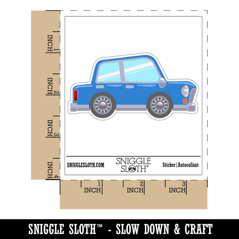 Cartoon Car Sedan Side View Waterproof Vinyl Phone Tablet Laptop Water Bottle Car Window Bumper Decal Sticker Set - 5 Pack