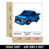 Cartoon Street Racing Car Waterproof Vinyl Phone Tablet Laptop Water Bottle Car Window Bumper Decal Sticker Set - 5 Pack
