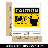 Caution Hard Hats Required Construction Waterproof Vinyl Phone Tablet Laptop Water Bottle Car Window Bumper Decal Sticker Set - 5 Pack