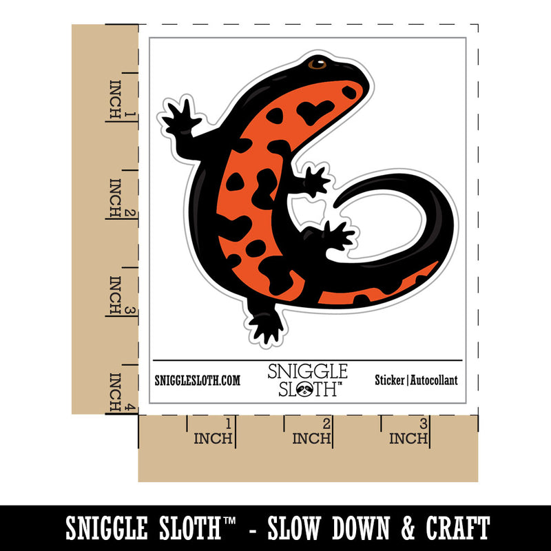 Chinese Fire Newt Amphibian Salamander Waterproof Vinyl Phone Tablet Laptop Water Bottle Car Window Bumper Decal Sticker Set - 5 Pack