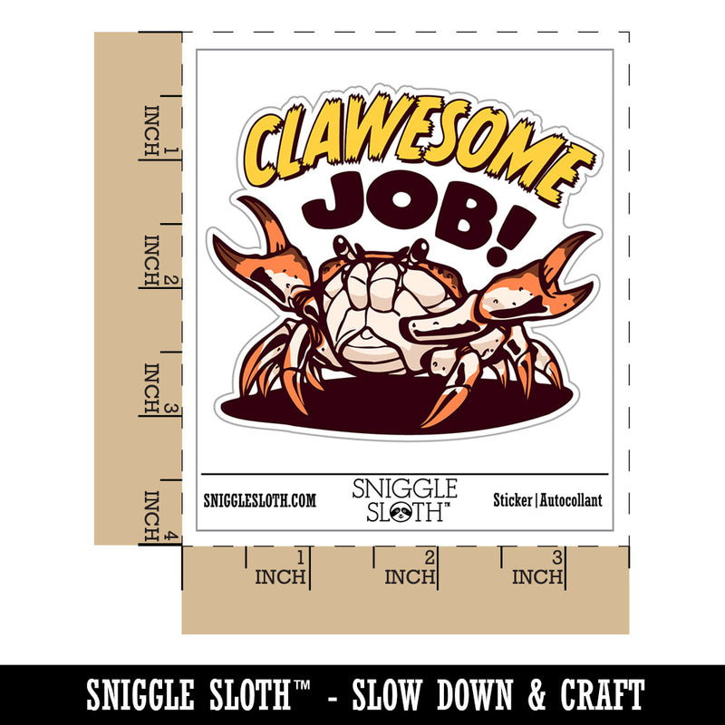 Clawesome Awesome Job Crab Claws Waterproof Vinyl Phone Tablet Laptop Water Bottle Car Window Bumper Decal Sticker Set - 5 Pack