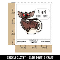 Coffee Bat Mug Sleep What's That Waterproof Vinyl Phone Tablet Laptop Water Bottle Car Window Bumper Decal Sticker Set - 5 Pack