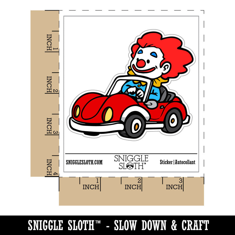 Comical Clown in Cartoon Car Waterproof Vinyl Phone Tablet Laptop Water Bottle Car Window Bumper Decal Sticker Set - 5 Pack