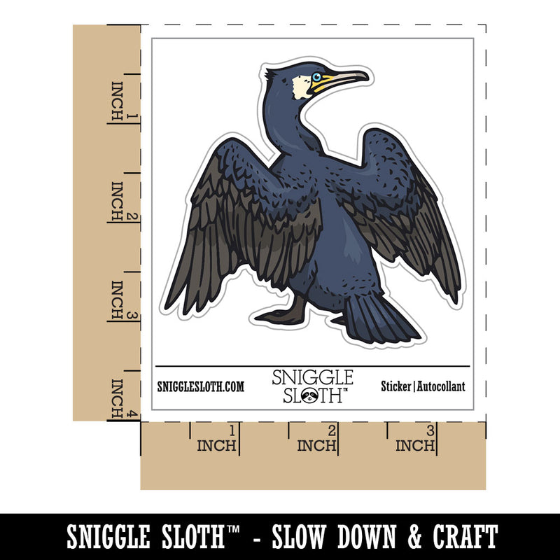 Cormorant Aquatic Fishing Bird Waterproof Vinyl Phone Tablet Laptop Water Bottle Car Window Bumper Decal Sticker Set - 5 Pack