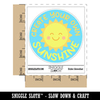 Create Your Own Sunshine Waterproof Vinyl Phone Tablet Laptop Water Bottle Car Window Bumper Decal Sticker Set - 5 Pack