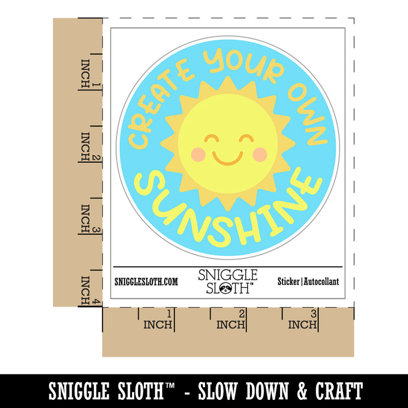 Create Your Own Sunshine Waterproof Vinyl Phone Tablet Laptop Water Bottle Car Window Bumper Decal Sticker Set - 5 Pack