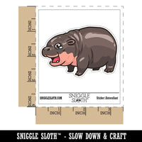 Crying Baby Hippo Shocked Cute Waterproof Vinyl Phone Tablet Laptop Water Bottle Car Window Bumper Decal Sticker Set - 5 Pack