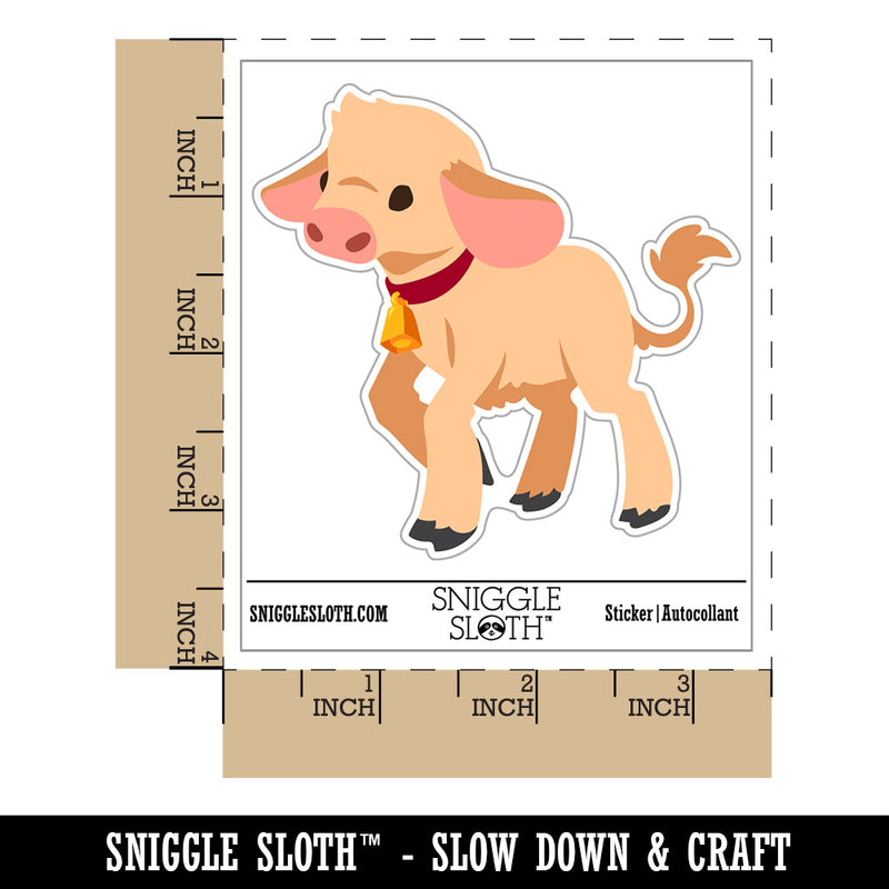 Cute Baby Cow Calf Waterproof Vinyl Phone Tablet Laptop Water Bottle Car Window Bumper Decal Sticker Set - 5 Pack