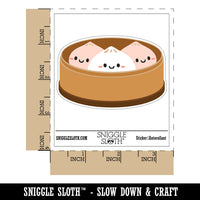 Cute Dim Sum Dumplings Chinese Food Waterproof Vinyl Phone Tablet Laptop Water Bottle Car Window Bumper Decal Sticker Set - 5 Pack