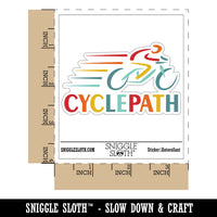 Cyclepath Bike Riding Cycling Waterproof Vinyl Phone Tablet Laptop Water Bottle Car Window Bumper Decal Sticker Set - 5 Pack