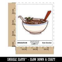 Delicious Bowl of Pho Vietnamese Noodles Waterproof Vinyl Phone Tablet Laptop Water Bottle Car Window Bumper Decal Sticker Set - 5 Pack