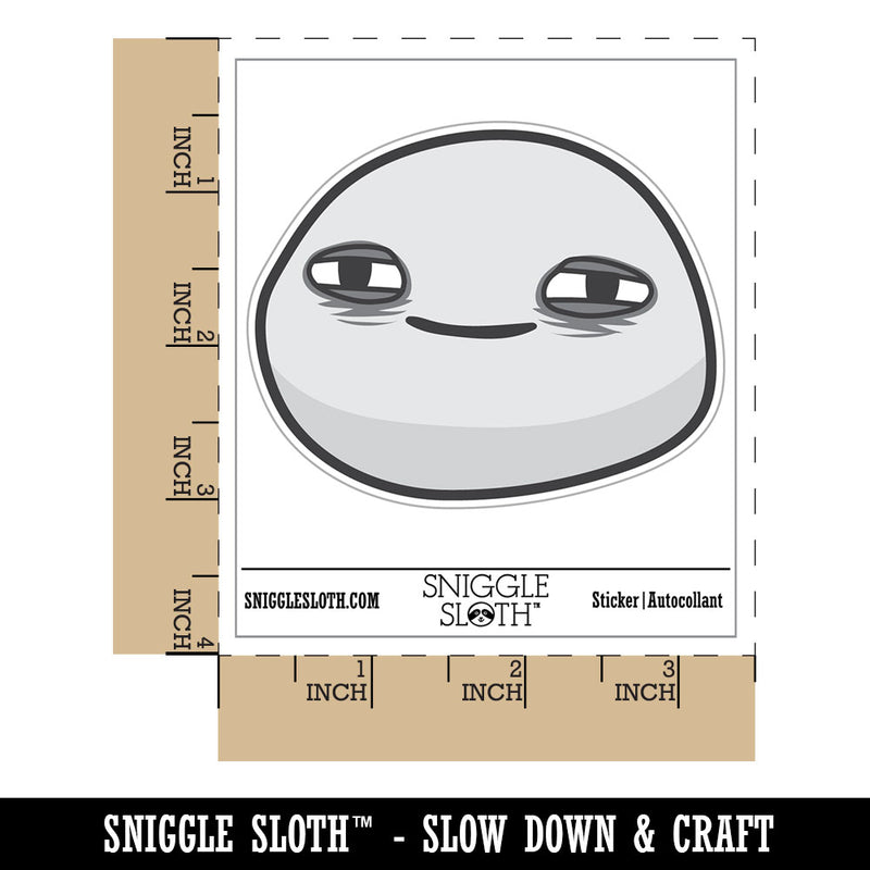 Depressed Sad Tired Exhausted Smiley Face Waterproof Vinyl Phone Tablet Laptop Water Bottle Car Window Bumper Decal Sticker Set - 5 Pack