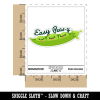 Easy Peas-y Peas Vegetable Compliment Grocery Waterproof Vinyl Phone Tablet Laptop Water Bottle Car Window Bumper Decal Sticker Set - 5 Pack