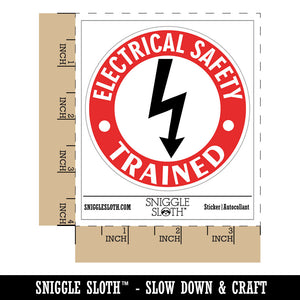 Electrical Safety Trained Professional Electrician Waterproof Vinyl Phone Tablet Laptop Water Bottle Car Window Bumper Decal Sticker Set - 5 Pack