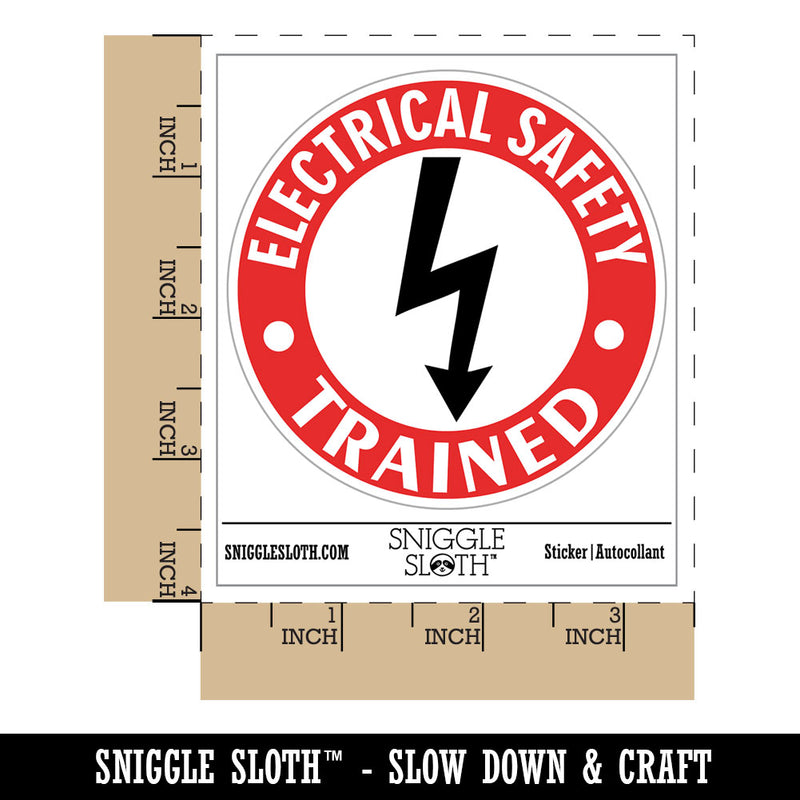 Electrical Safety Trained Professional Electrician Waterproof Vinyl Phone Tablet Laptop Water Bottle Car Window Bumper Decal Sticker Set - 5 Pack
