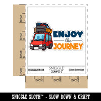 Enjoy the Journey Vacation Road Trip Car Luggage Waterproof Vinyl Phone Tablet Laptop Water Bottle Car Window Bumper Decal Sticker Set - 5 Pack