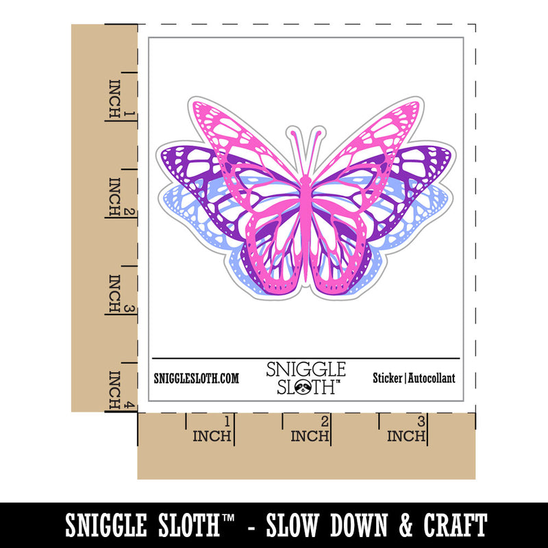 Flapping Butterfly Wings Flying Waterproof Vinyl Phone Tablet Laptop Water Bottle Car Window Bumper Decal Sticker Set - 5 Pack