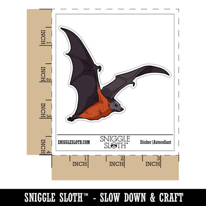 Flying Fox Giant Fruit Bat Waterproof Vinyl Phone Tablet Laptop Water Bottle Car Window Bumper Decal Sticker Set - 5 Pack