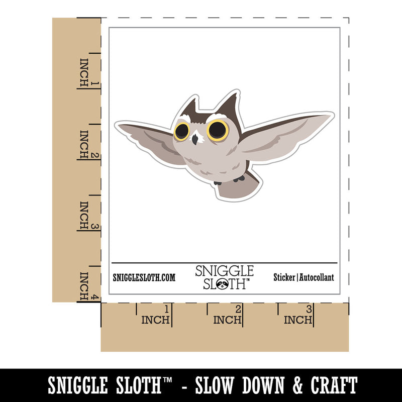 Focused Horned Owl Flying Bird Waterproof Vinyl Phone Tablet Laptop Water Bottle Car Window Bumper Decal Sticker Set - 5 Pack