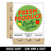 Fresh Produce Locally Grown Farm Fruit Groceries Waterproof Vinyl Phone Tablet Laptop Water Bottle Car Window Bumper Decal Sticker Set - 5 Pack