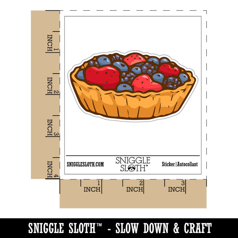 Fruit Tart Dessert Pastry Fruits Berries Waterproof Vinyl Phone Tablet Laptop Water Bottle Car Window Bumper Decal Sticker Set - 5 Pack