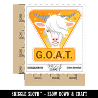 Greatest of All Time Handsome Goat Waterproof Vinyl Phone Tablet Laptop Water Bottle Car Window Bumper Decal Sticker Set - 5 Pack