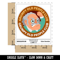 Grumpy Old People Club Waterproof Vinyl Phone Tablet Laptop Water Bottle Car Window Bumper Decal Sticker Set - 5 Pack