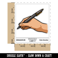 Hand Writing and Drawing With Pen Waterproof Vinyl Phone Tablet Laptop Water Bottle Car Window Bumper Decal Sticker Set - 5 Pack
