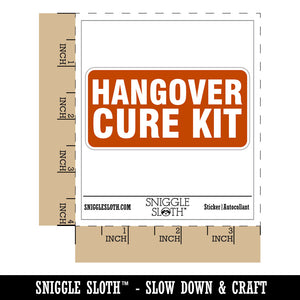 Hangover Cure Kit Waterproof Vinyl Phone Tablet Laptop Water Bottle Car Window Bumper Decal Sticker Set - 5 Pack
